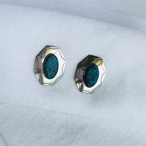 Vintage Sterling and stone earrings